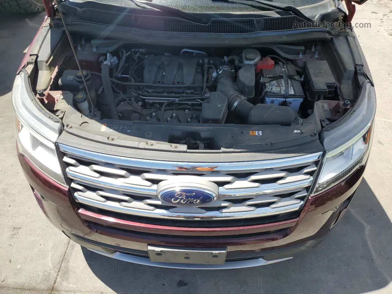 2018 Ford Explorer Xlt Burgundy vin: 1FM5K8D89JGA31637