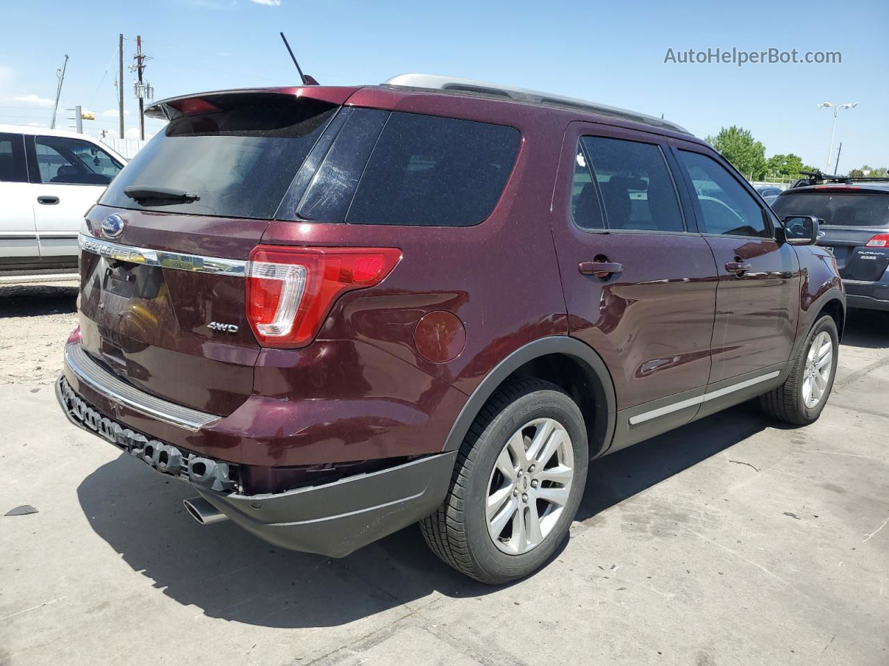 2018 Ford Explorer Xlt Бордовый vin: 1FM5K8D89JGA31637