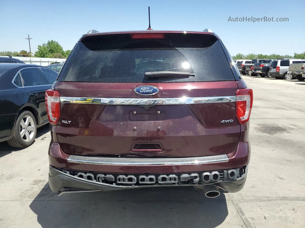 2018 Ford Explorer Xlt Burgundy vin: 1FM5K8D89JGA31637