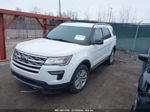 2018 Ford Explorer Xlt White vin: 1FM5K8D89JGB64494