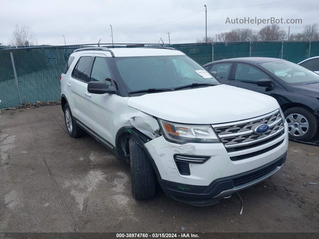 2018 Ford Explorer Xlt White vin: 1FM5K8D89JGB64494