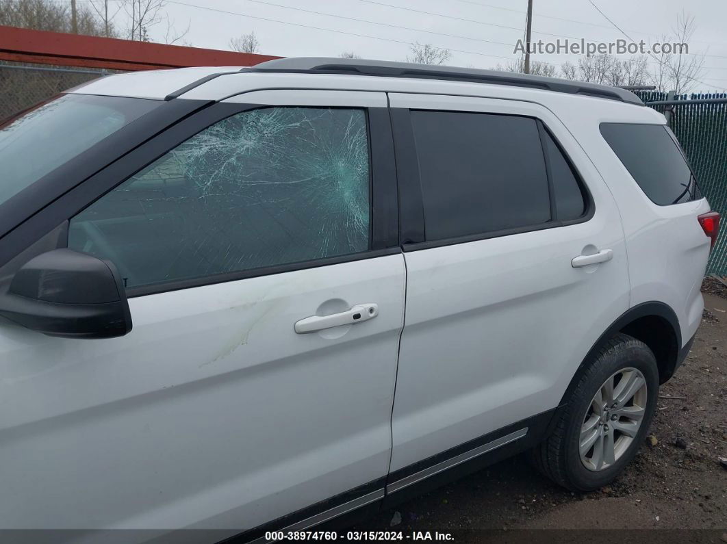 2018 Ford Explorer Xlt White vin: 1FM5K8D89JGB64494