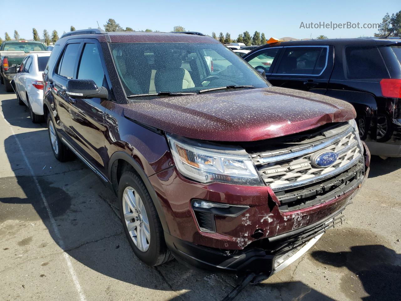 2018 Ford Explorer Xlt Бордовый vin: 1FM5K8D89JGB66021