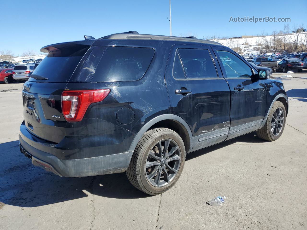 2017 Ford Explorer Xlt Black vin: 1FM5K8D8XHGA03484