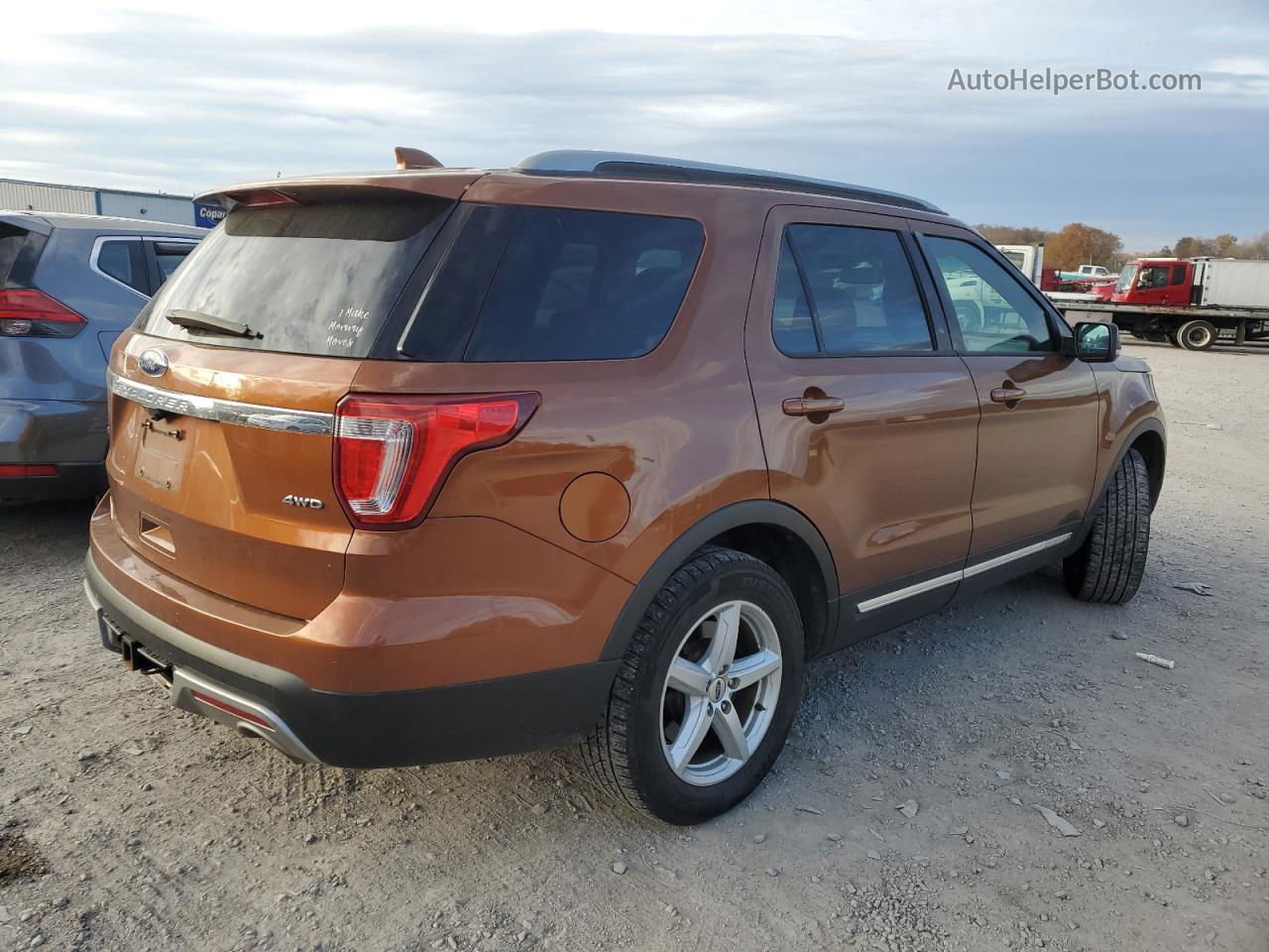 2017 Ford Explorer Xlt Orange vin: 1FM5K8D8XHGA42088