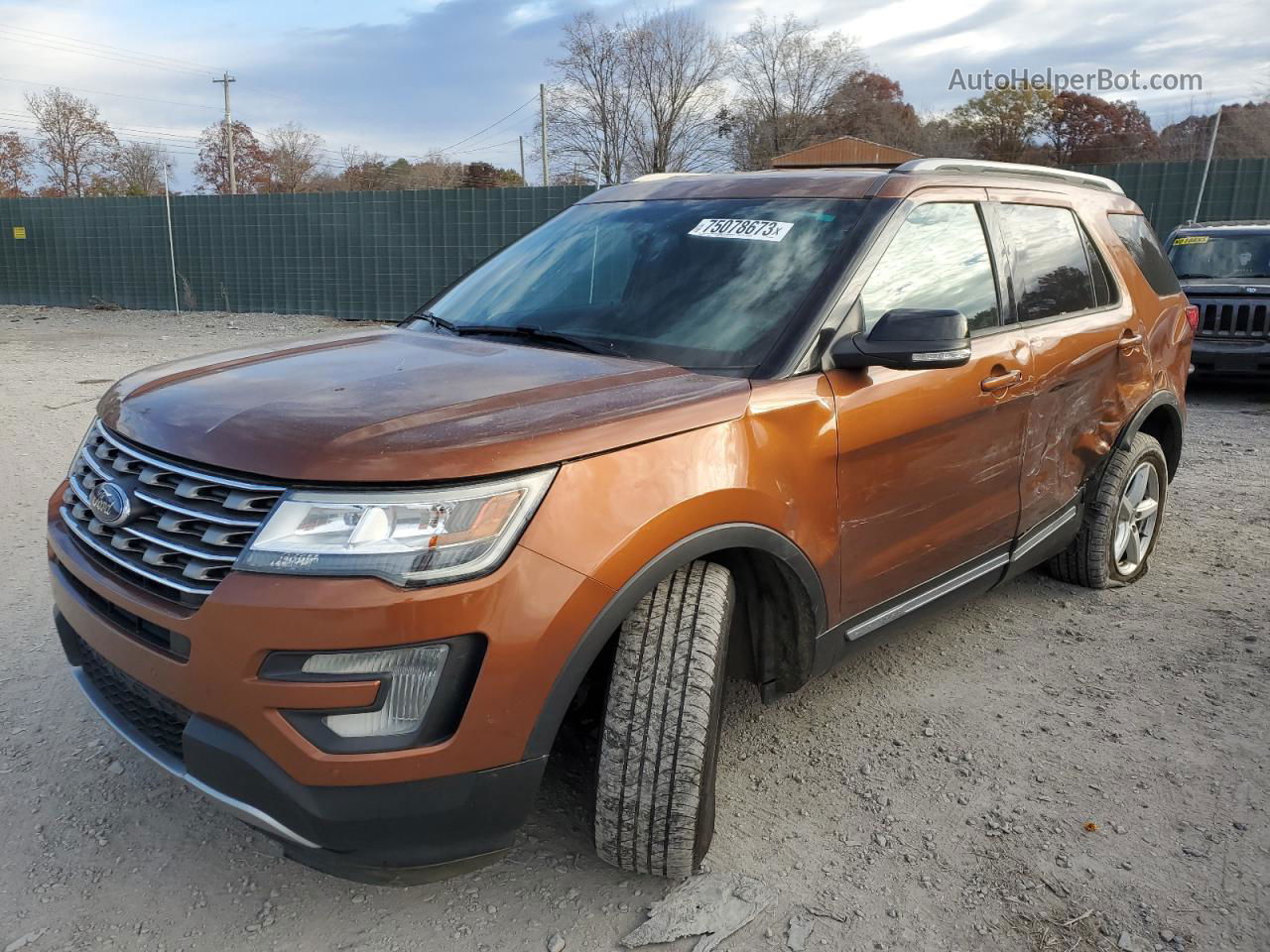 2017 Ford Explorer Xlt Orange vin: 1FM5K8D8XHGA42088