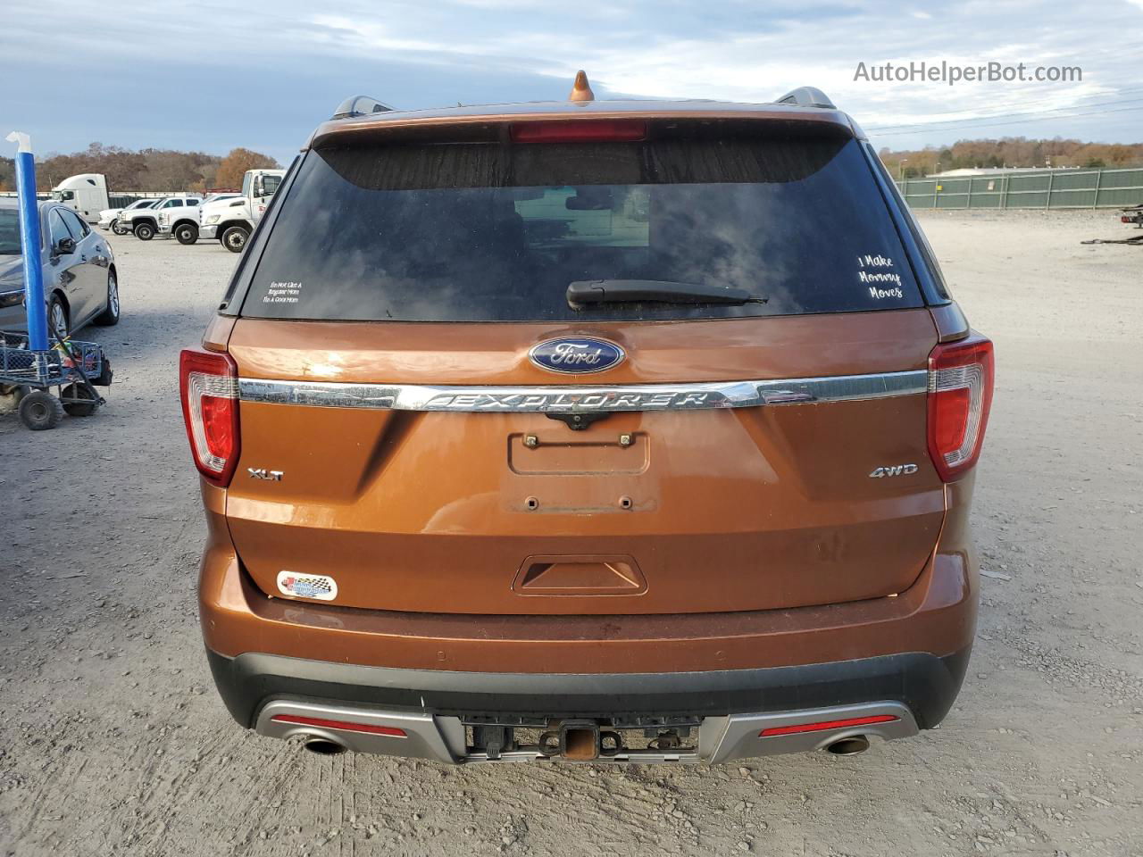 2017 Ford Explorer Xlt Orange vin: 1FM5K8D8XHGA42088