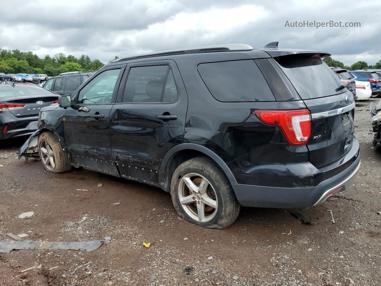 2017 Ford Explorer Xlt Black vin: 1FM5K8D8XHGA45623