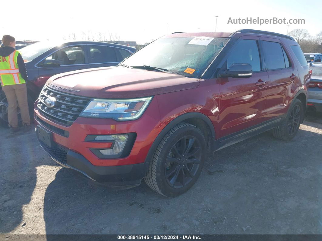 2017 Ford Explorer Xlt Red vin: 1FM5K8D8XHGB26041