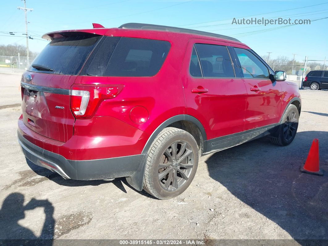 2017 Ford Explorer Xlt Red vin: 1FM5K8D8XHGB26041