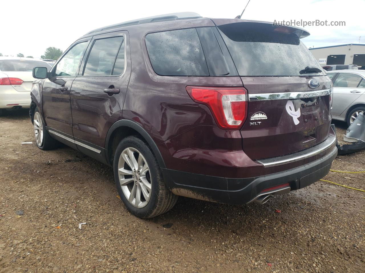 2018 Ford Explorer Xlt Burgundy vin: 1FM5K8D8XJGA24163