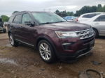 2018 Ford Explorer Xlt Burgundy vin: 1FM5K8D8XJGA24163