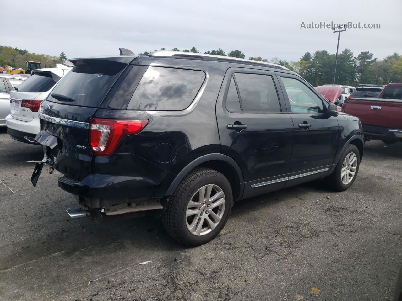 2018 Ford Explorer Xlt Black vin: 1FM5K8D8XJGA50178