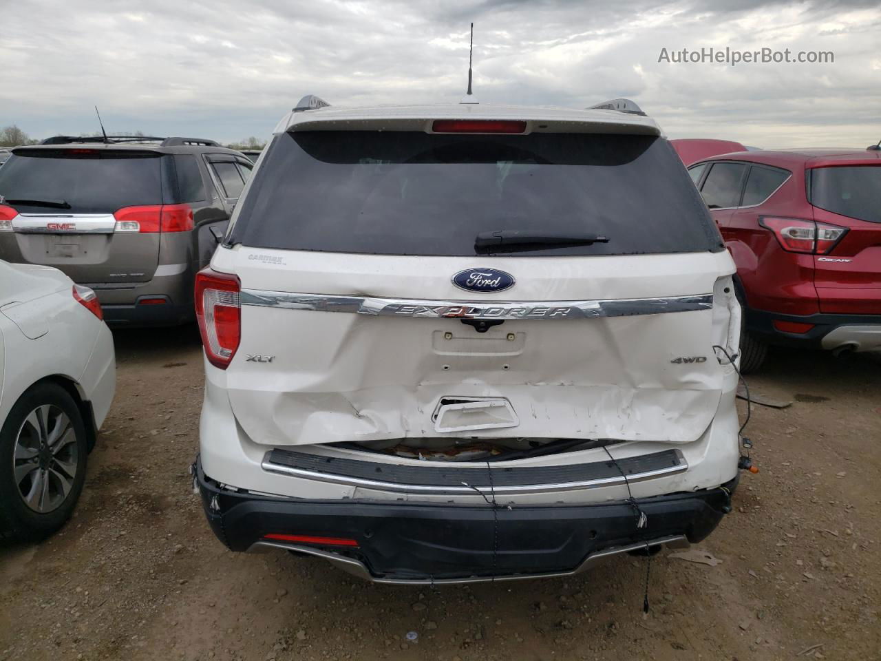 2018 Ford Explorer Xlt White vin: 1FM5K8D8XJGA66090