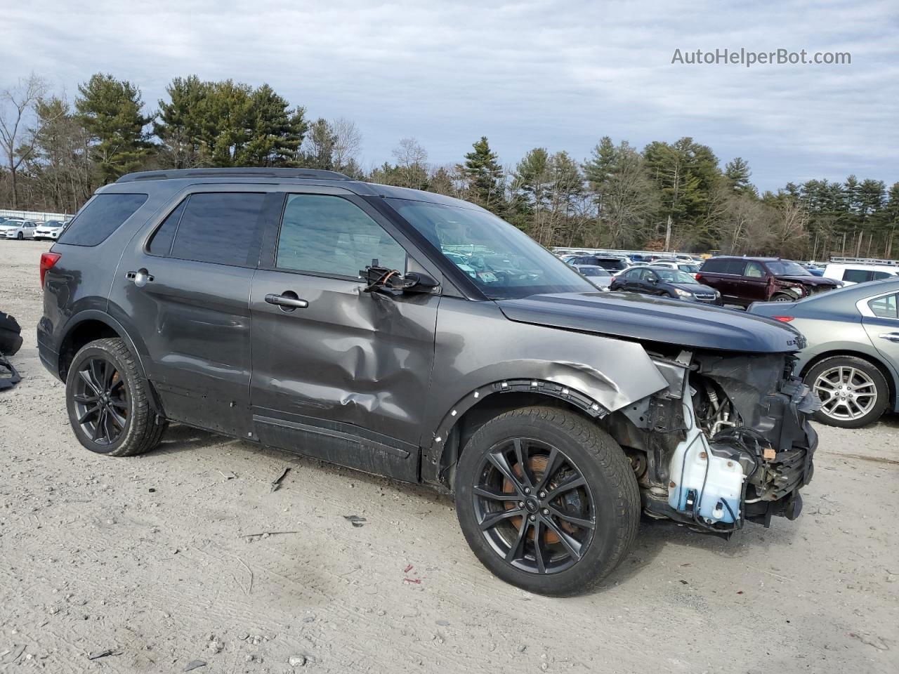 2018 Ford Explorer Xlt Gray vin: 1FM5K8D8XJGB60745