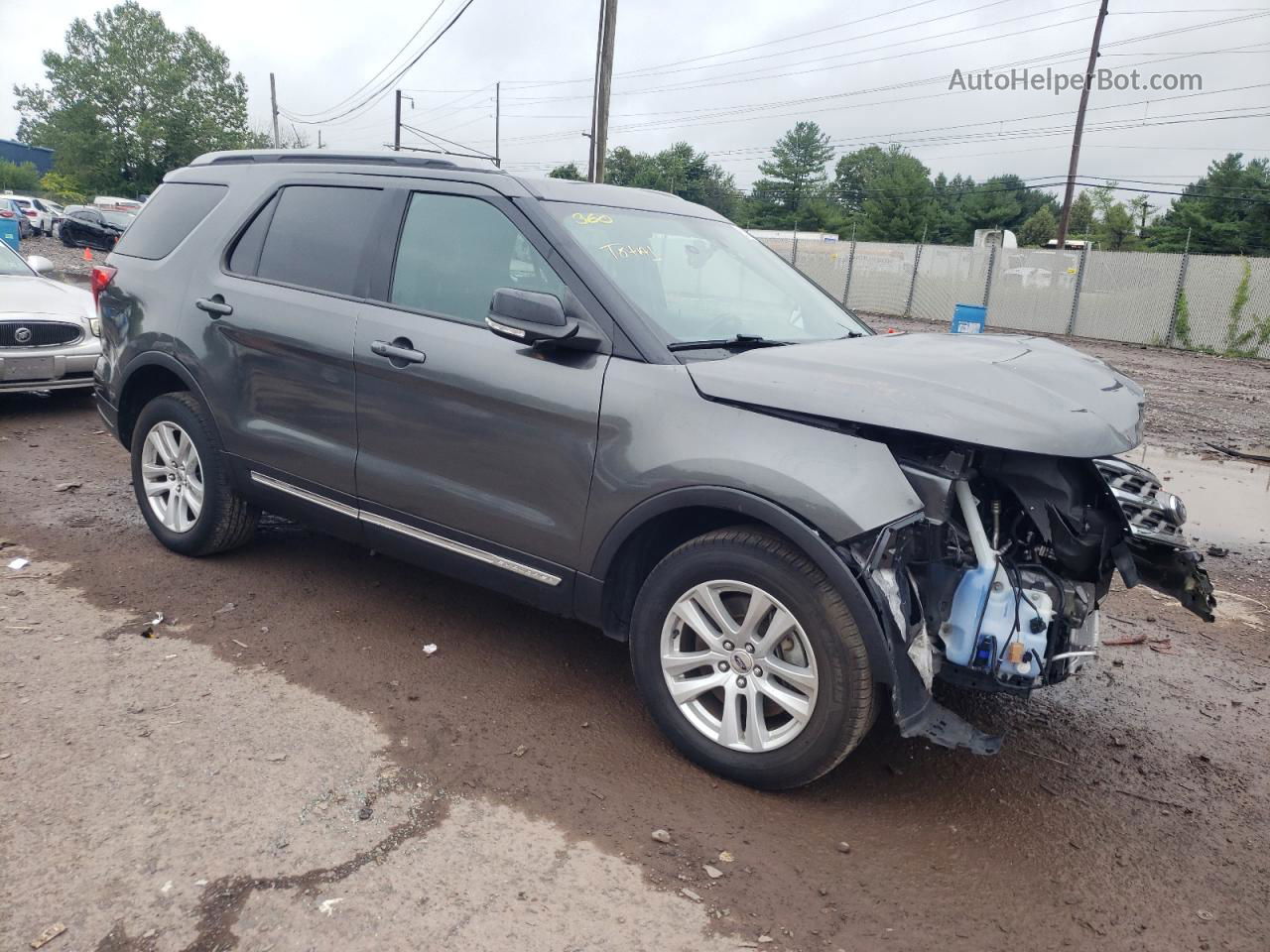 2018 Ford Explorer Xlt Gray vin: 1FM5K8D8XJGC79802