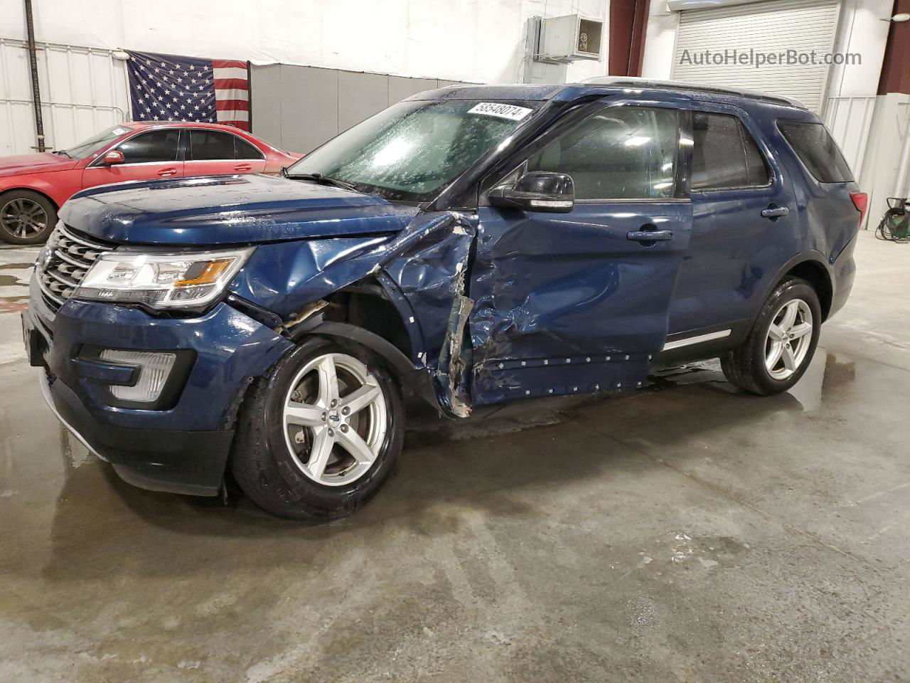 2017 Ford Explorer Xlt Blue vin: 1FM5K8DH2HGA69611