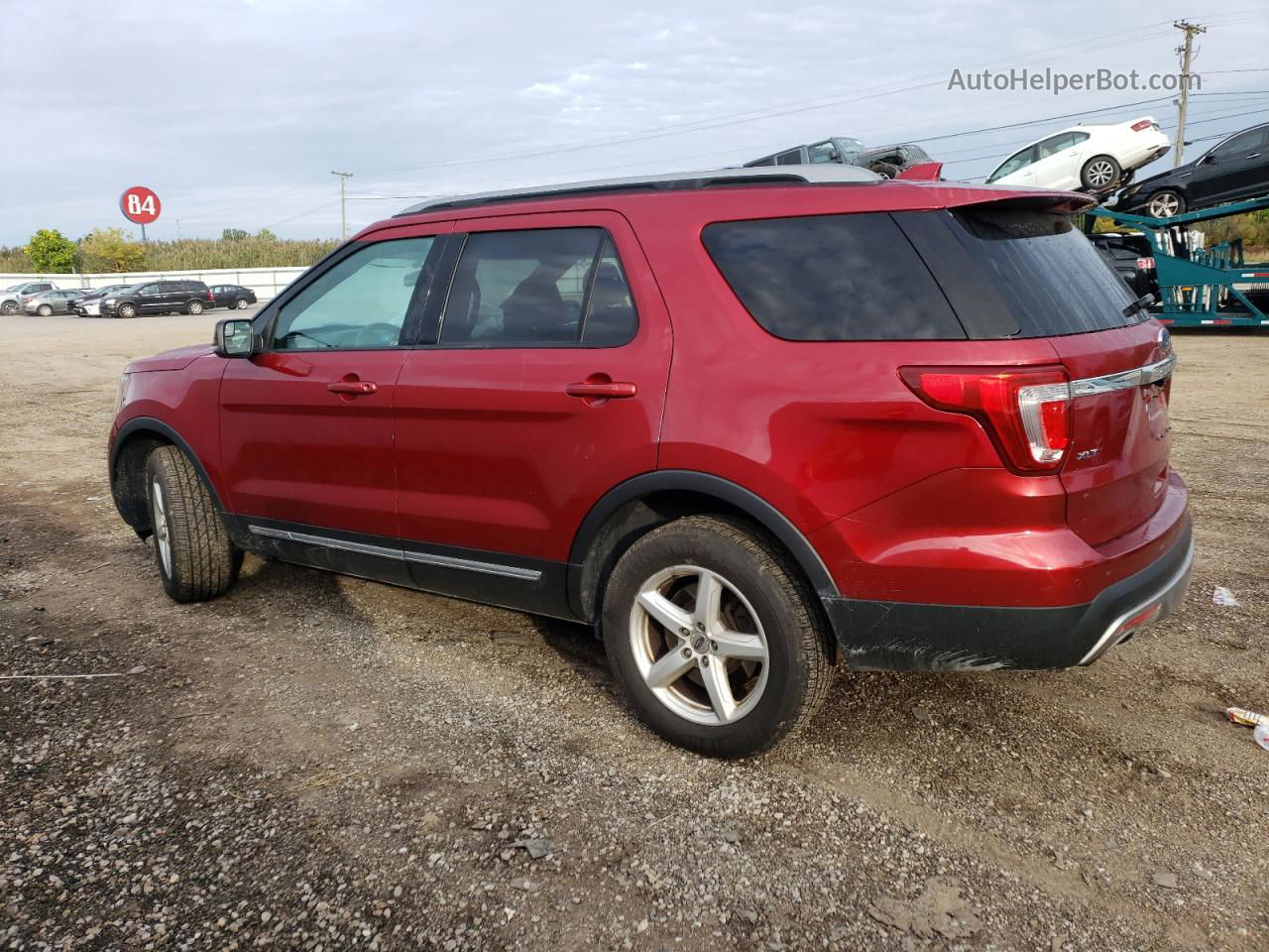 2017 Ford Explorer Xlt Red vin: 1FM5K8DH5HGC65302