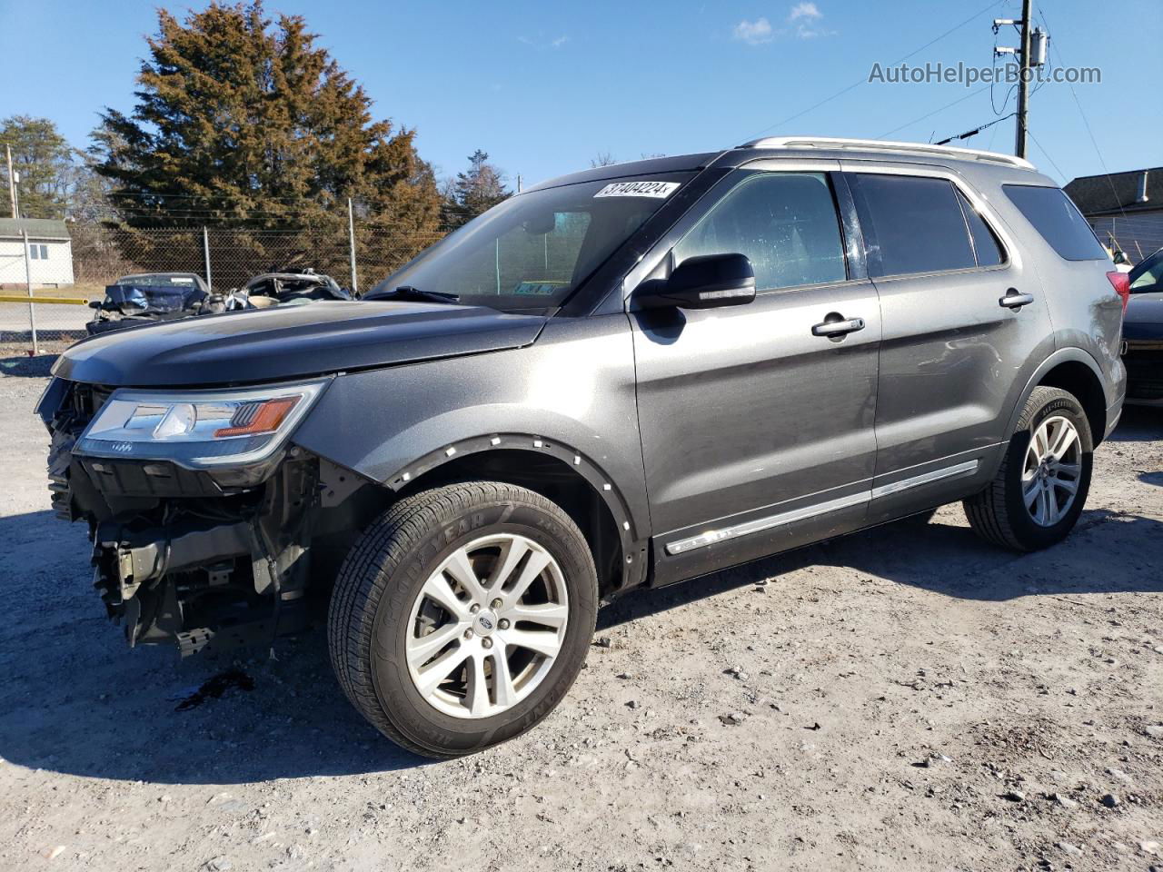 2018 Ford Explorer Xlt Gray vin: 1FM5K8DH5JGB83527