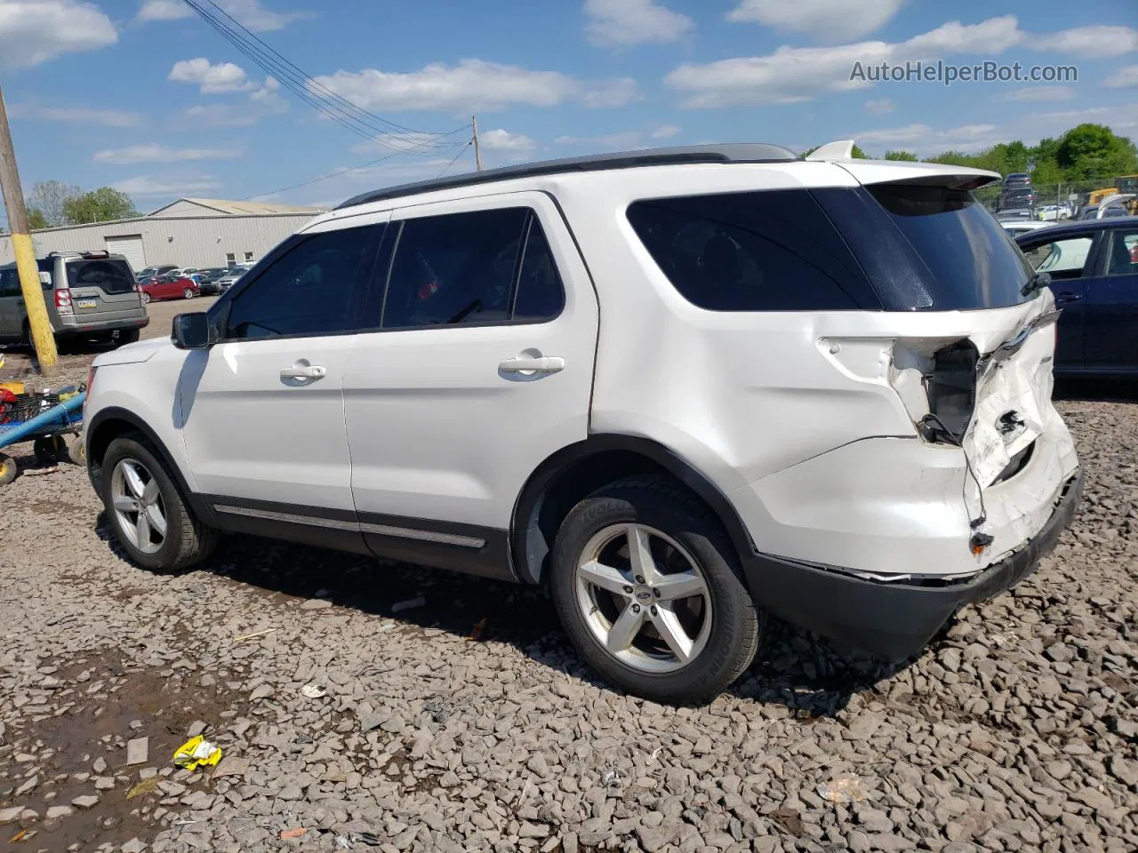 2017 Ford Explorer Xlt White vin: 1FM5K8DH9HGA25671