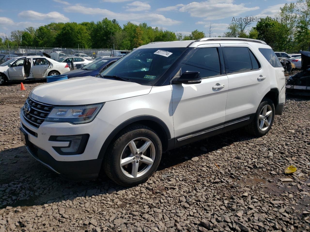 2017 Ford Explorer Xlt White vin: 1FM5K8DH9HGA25671