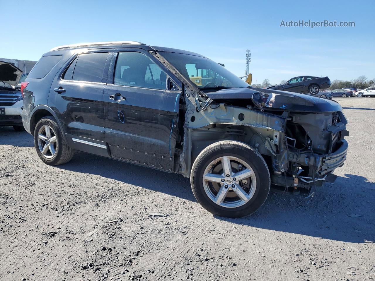 2017 Ford Explorer Xlt Black vin: 1FM5K8DH9HGB61847