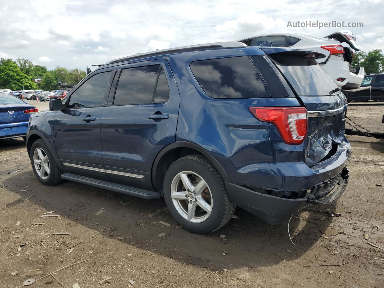 2017 Ford Explorer Xlt Blue vin: 1FM5K8DH9HGB76963