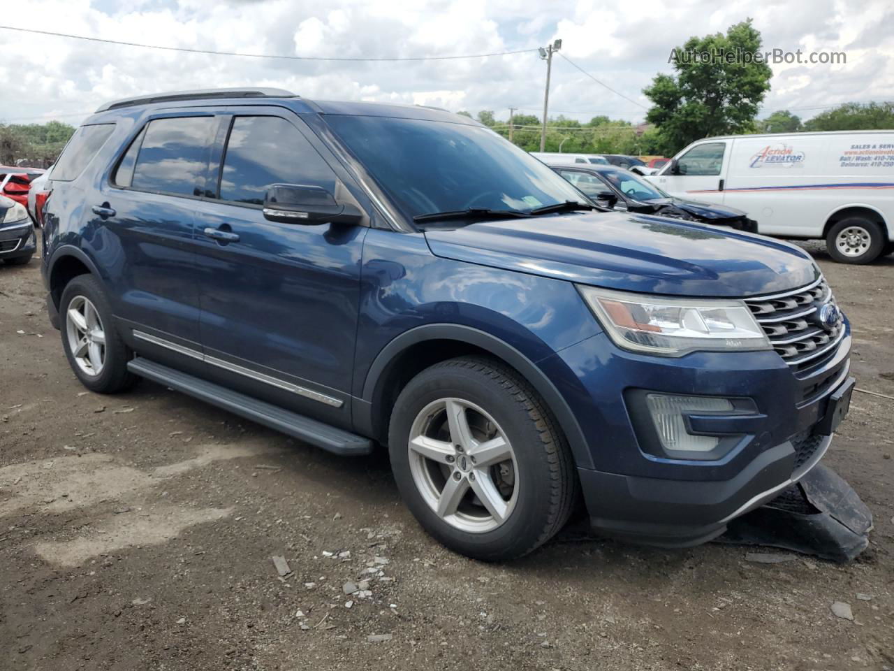 2017 Ford Explorer Xlt Blue vin: 1FM5K8DH9HGB76963