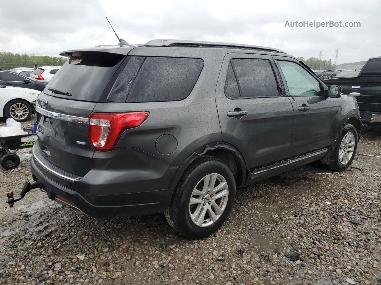 2018 Ford Explorer Xlt Gray vin: 1FM5K8DHXJGA91801