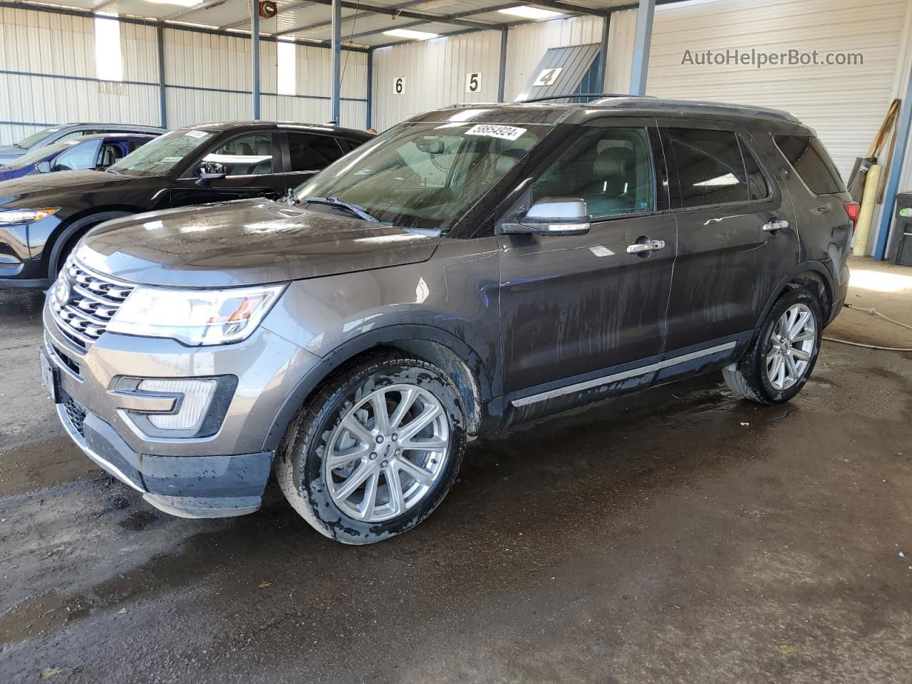 2017 Ford Explorer Limited Серый vin: 1FM5K8F80HGC27182