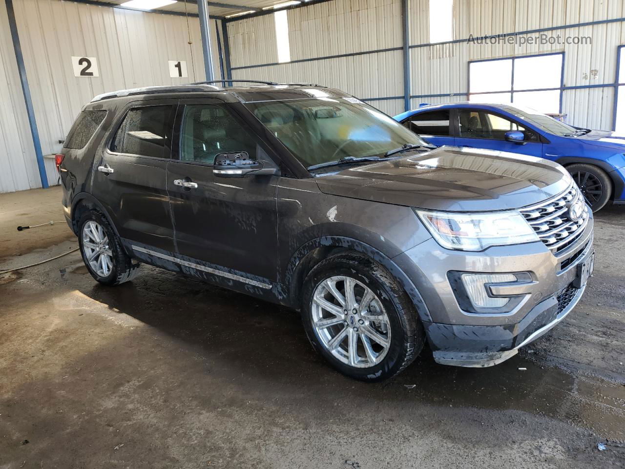 2017 Ford Explorer Limited Серый vin: 1FM5K8F80HGC27182