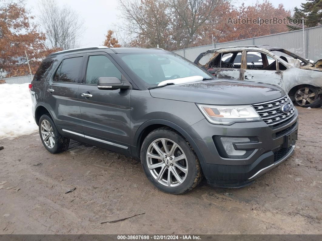 2017 Ford Explorer Limited Серый vin: 1FM5K8F80HGC36030