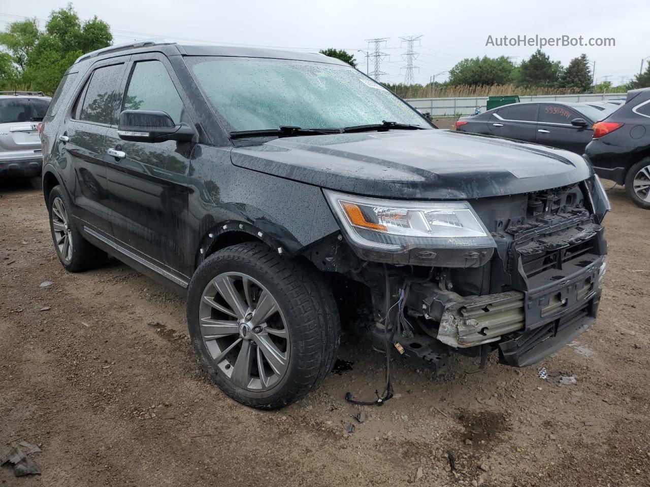 2018 Ford Explorer Limited Black vin: 1FM5K8F80JGB45880