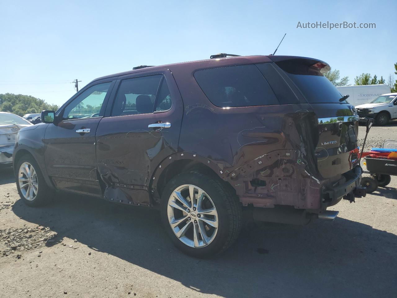 2018 Ford Explorer Limited Burgundy vin: 1FM5K8F80JGB66230