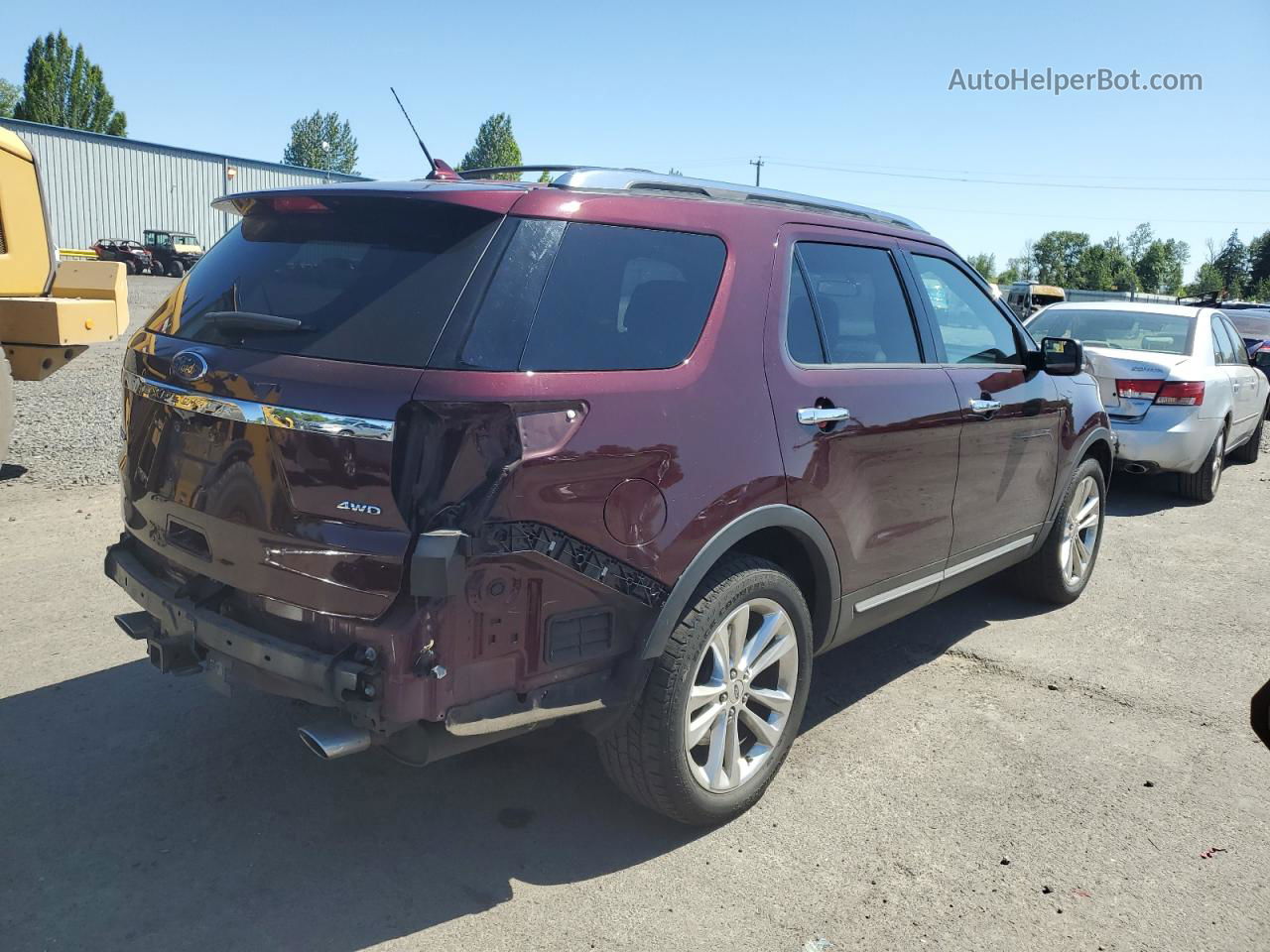 2018 Ford Explorer Limited Burgundy vin: 1FM5K8F80JGB66230