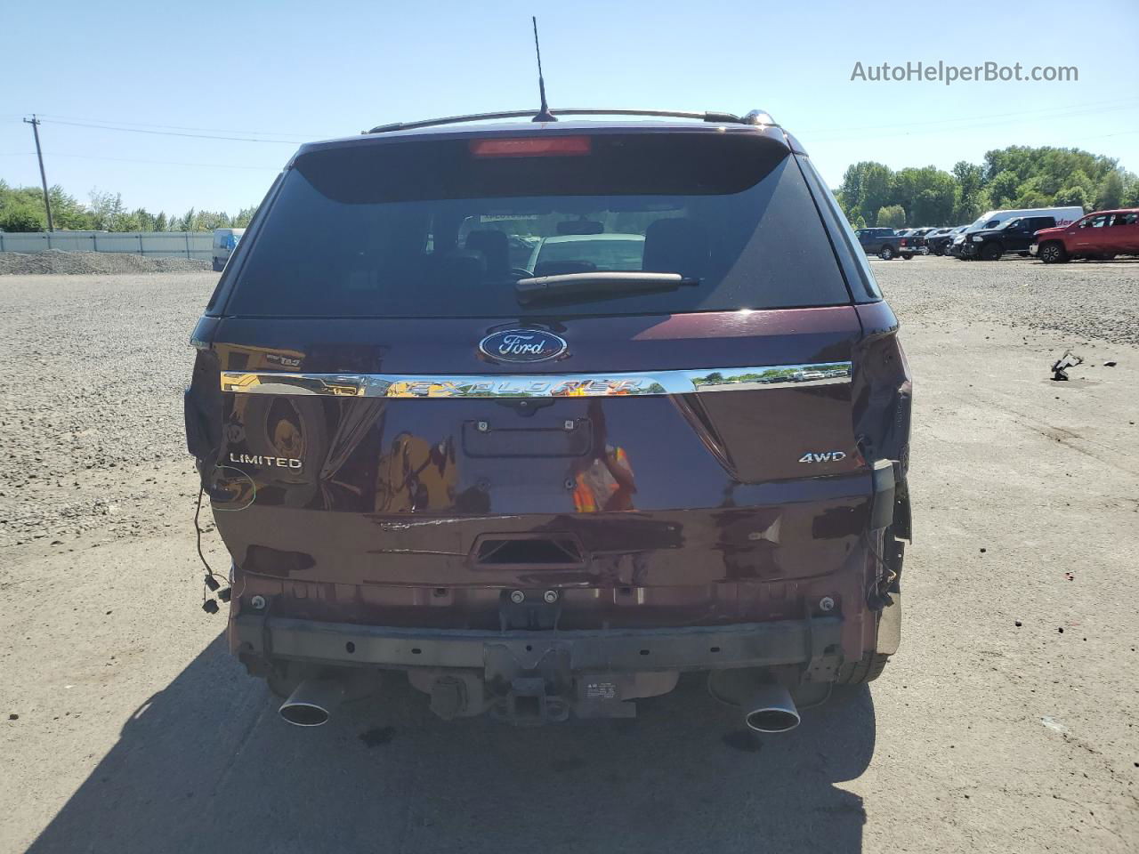 2018 Ford Explorer Limited Burgundy vin: 1FM5K8F80JGB66230