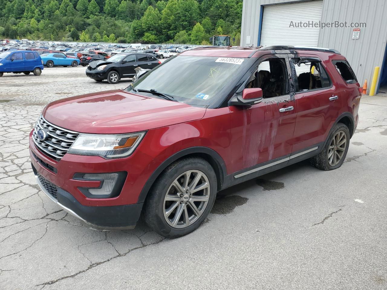 2017 Ford Explorer Limited Burgundy vin: 1FM5K8F81HGC35985