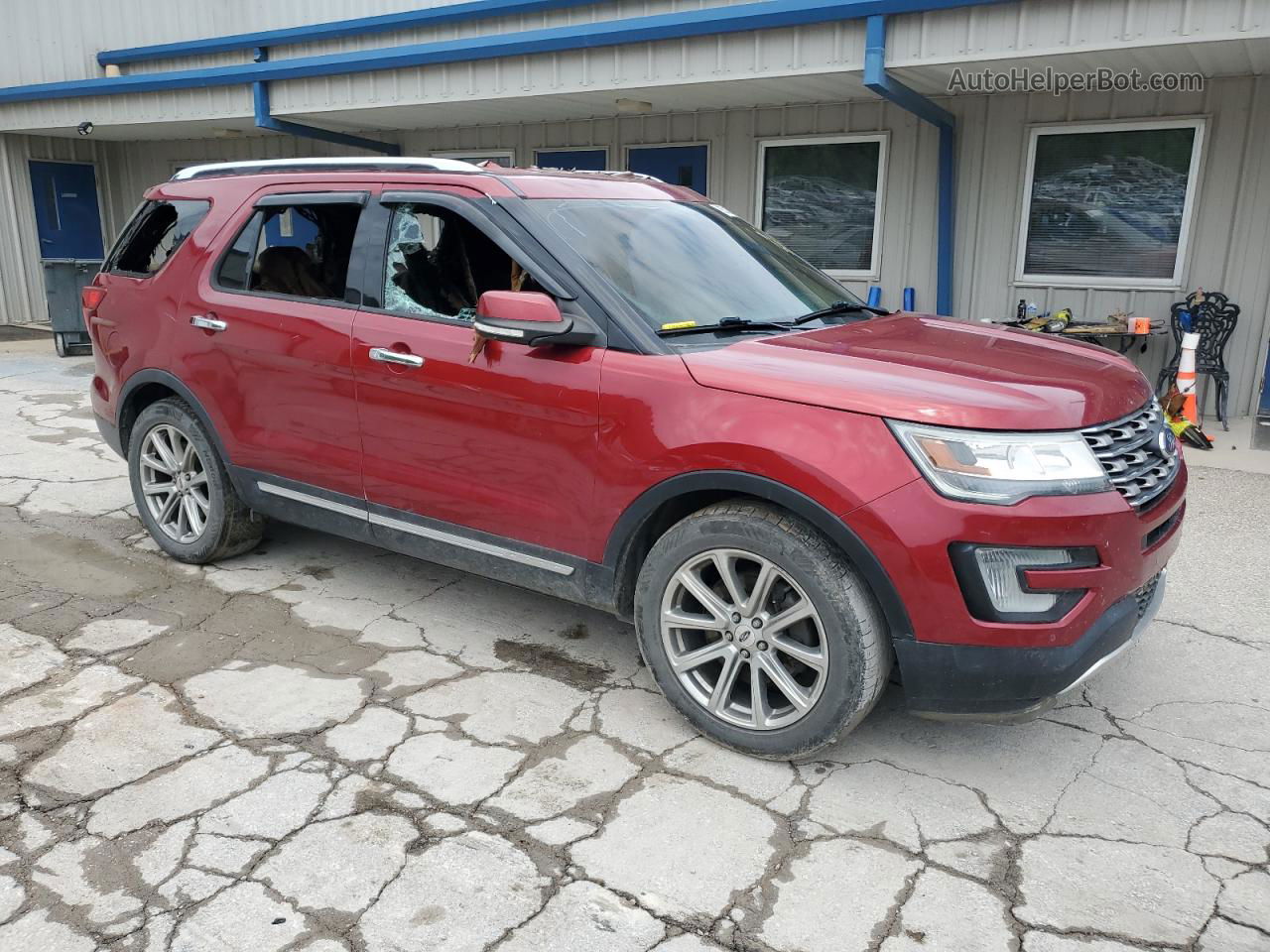 2017 Ford Explorer Limited Burgundy vin: 1FM5K8F81HGC35985