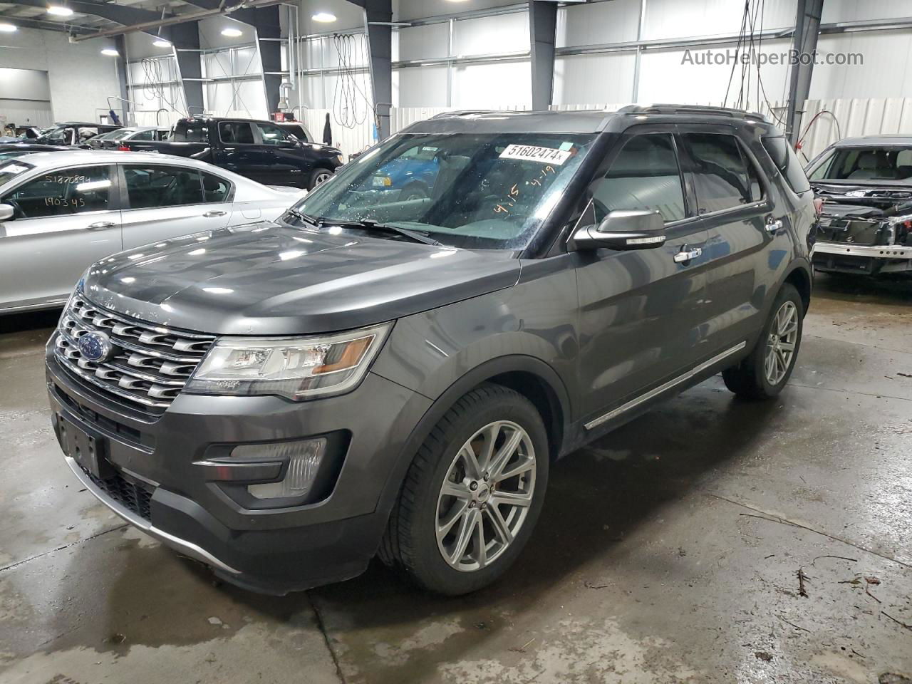 2017 Ford Explorer Limited Gray vin: 1FM5K8F81HGC70154