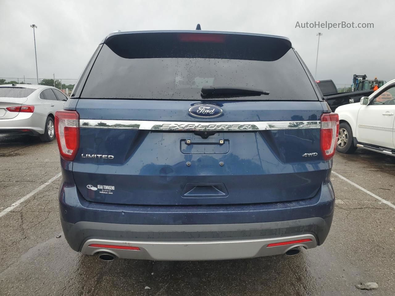 2017 Ford Explorer Limited Синий vin: 1FM5K8F82HGC38507