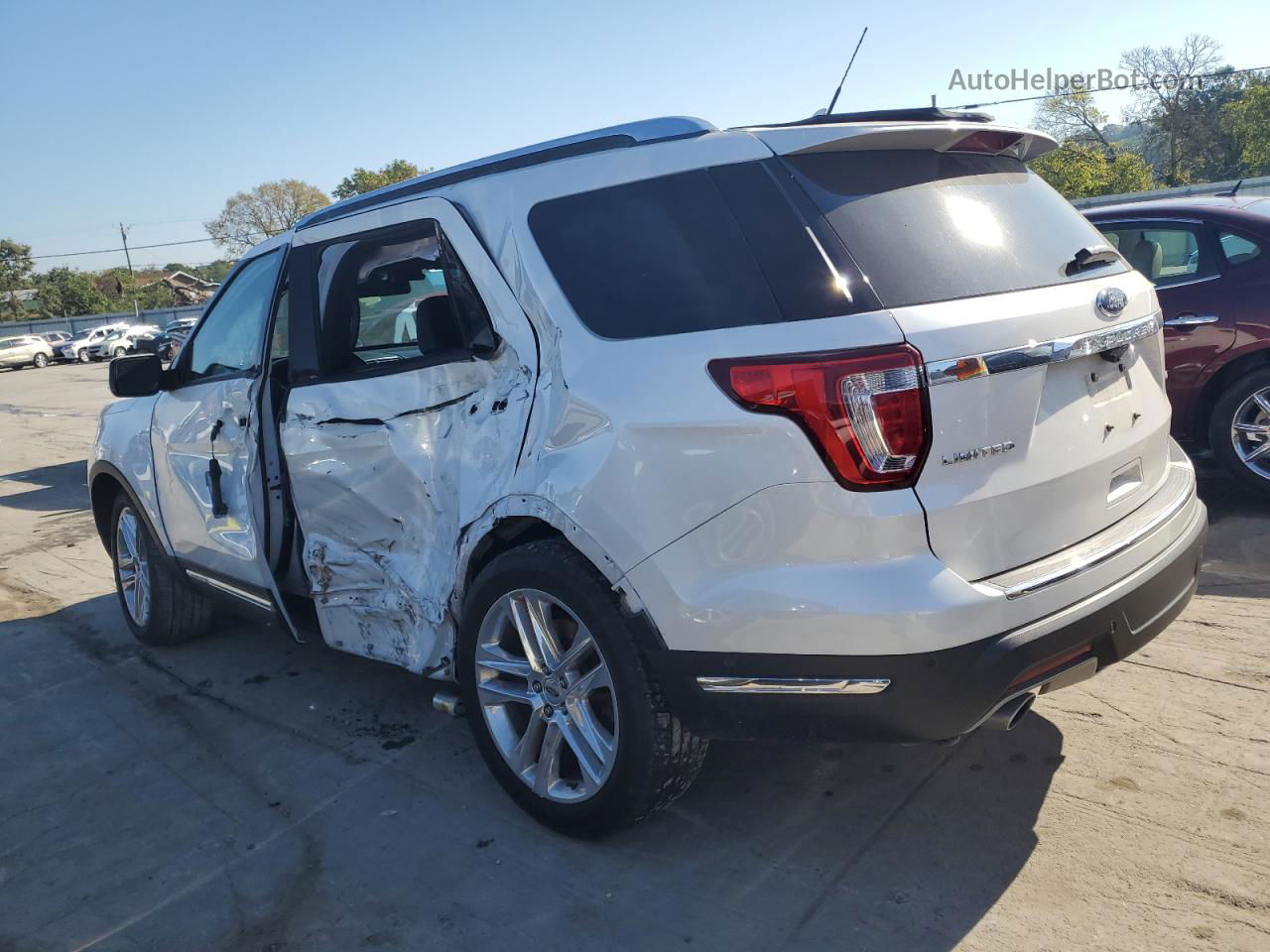 2018 Ford Explorer Limited White vin: 1FM5K8F82JGA51841