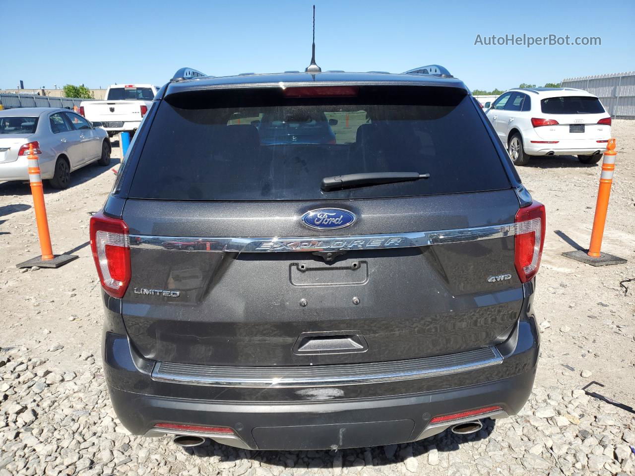 2018 Ford Explorer Limited Gray vin: 1FM5K8F82JGB28059