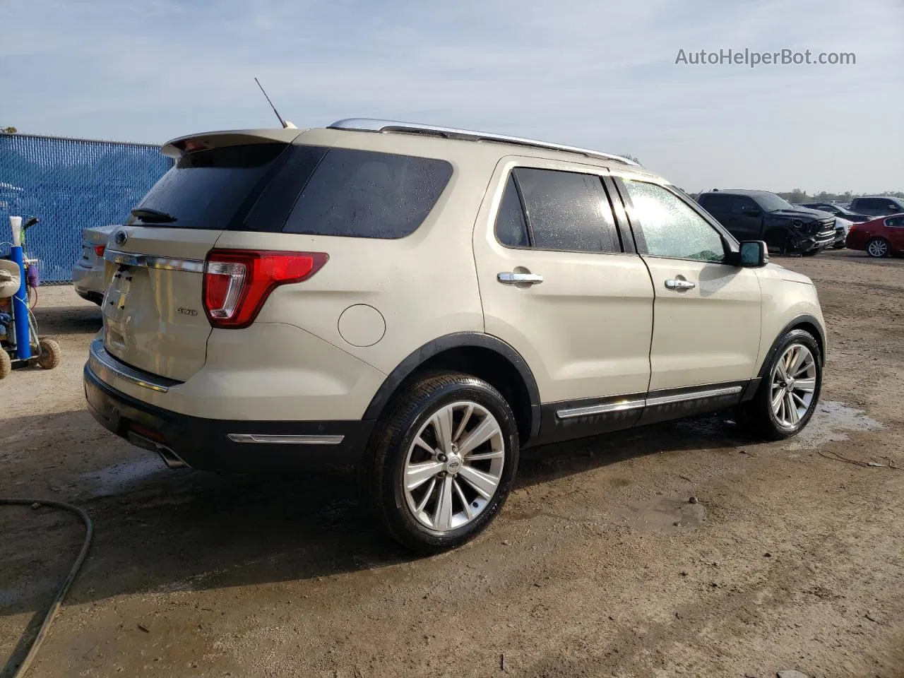 2018 Ford Explorer Limited Beige vin: 1FM5K8F82JGC60495