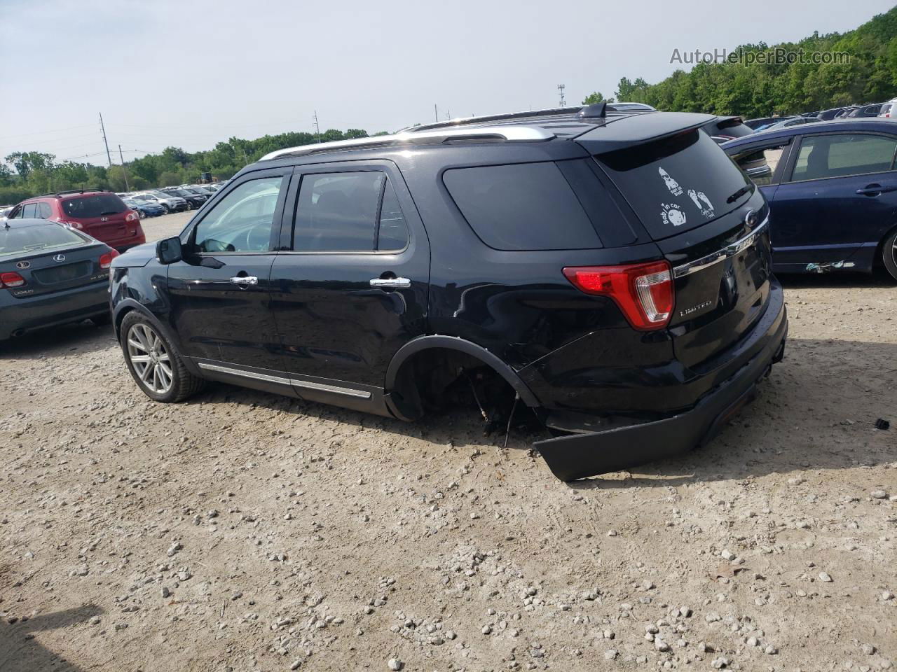 2017 Ford Explorer Limited Black vin: 1FM5K8F83HGB17002