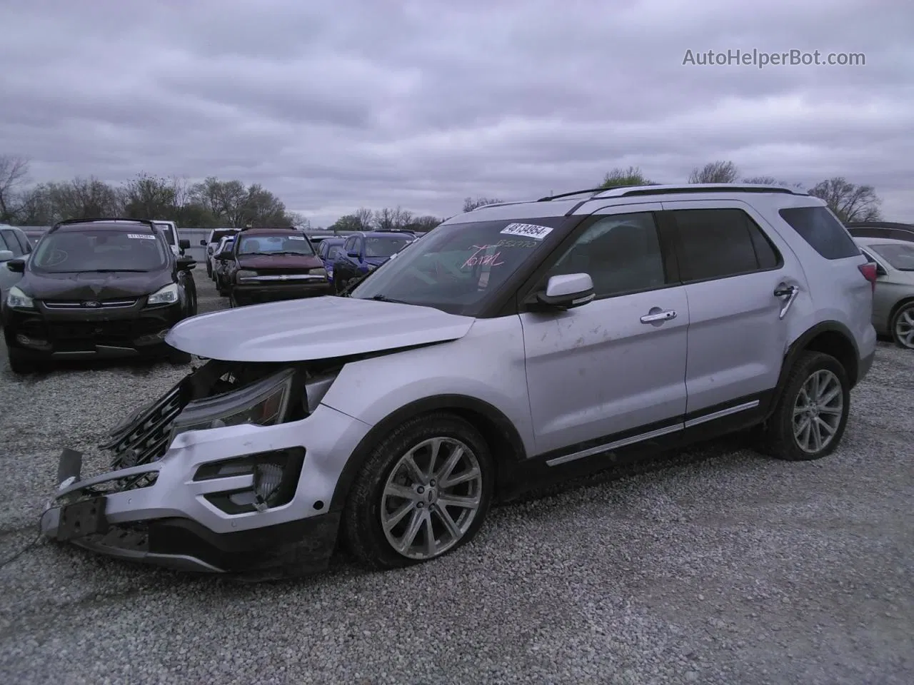 2017 Ford Explorer Limited Silver vin: 1FM5K8F83HGB52770