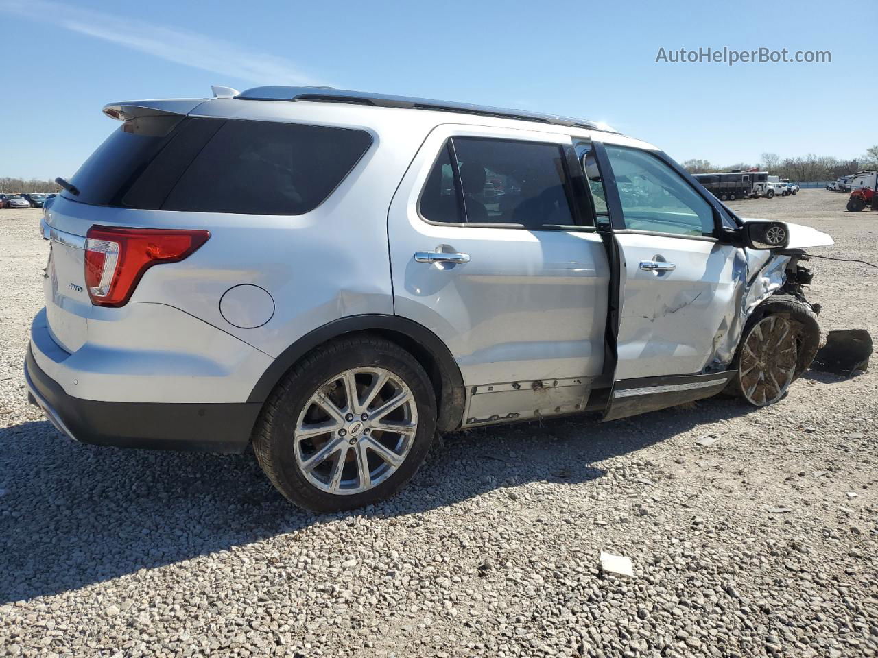 2017 Ford Explorer Limited Silver vin: 1FM5K8F83HGB52770