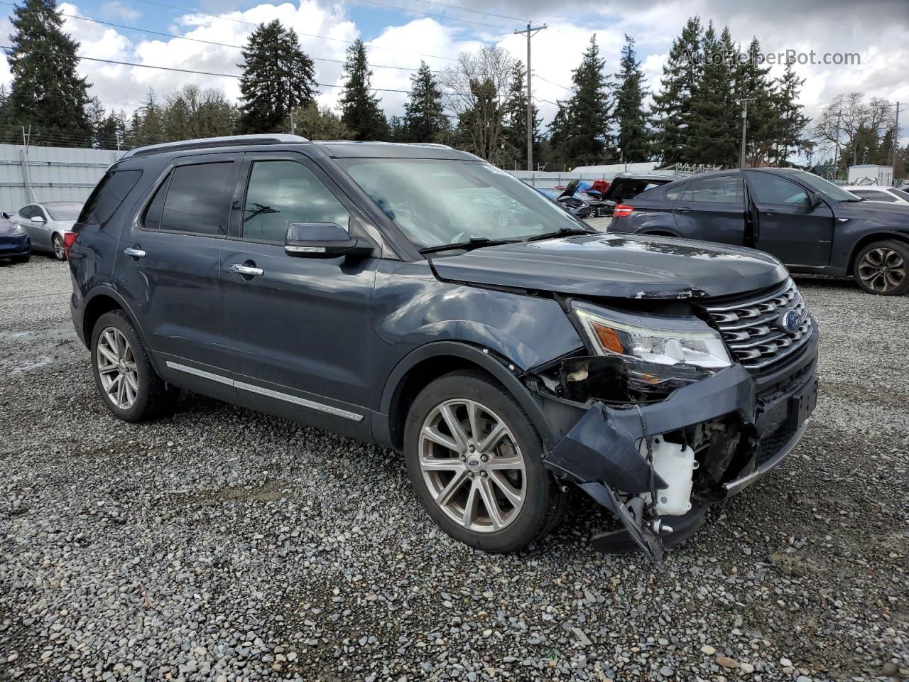 2017 Ford Explorer Limited Blue vin: 1FM5K8F83HGC49130