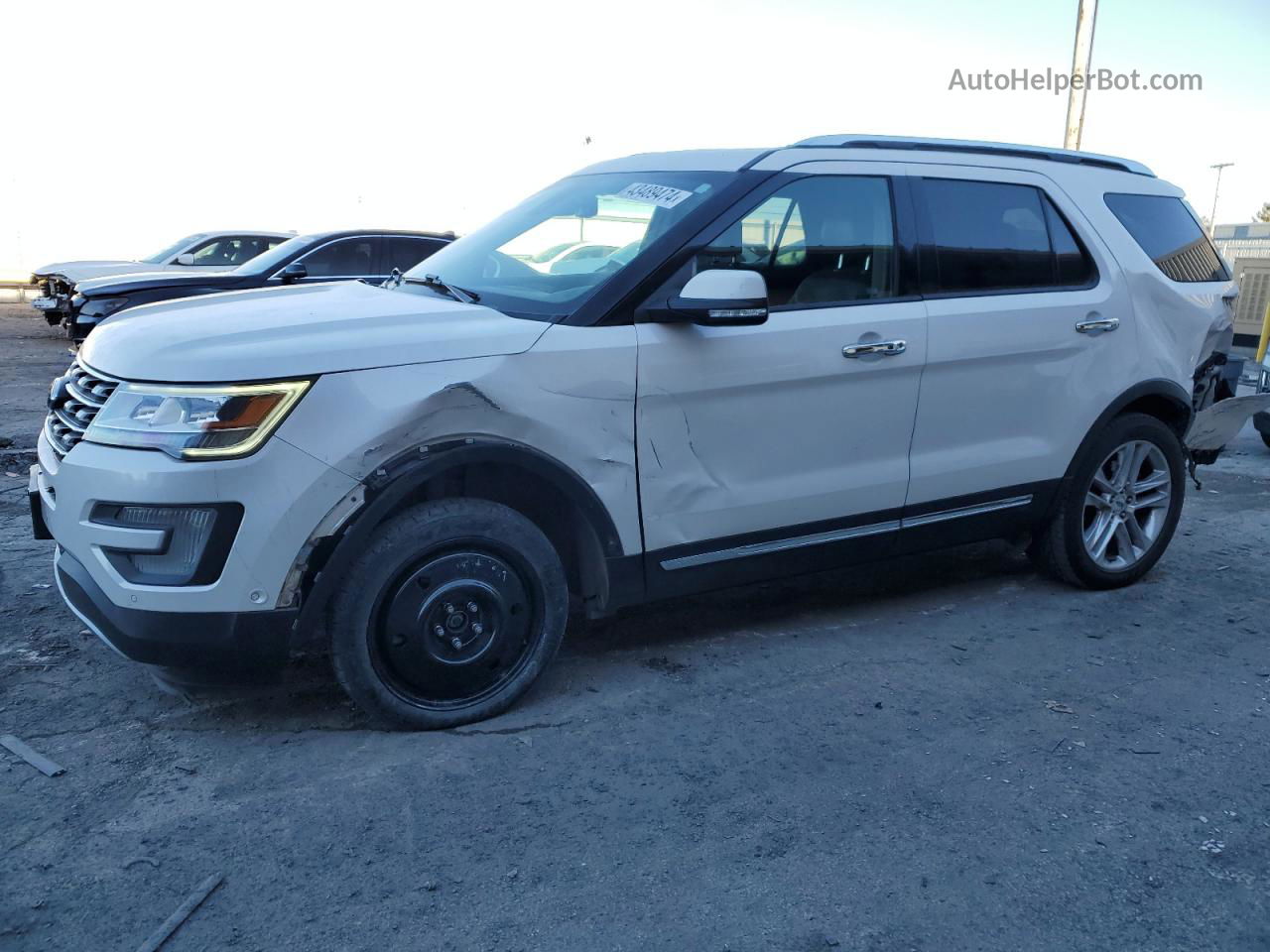 2017 Ford Explorer Limited White vin: 1FM5K8F84HGE20404