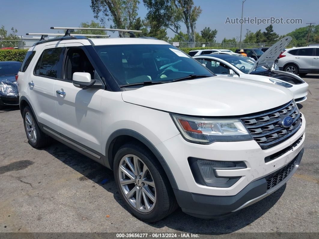 2017 Ford Explorer Limited White vin: 1FM5K8F85HGC06926