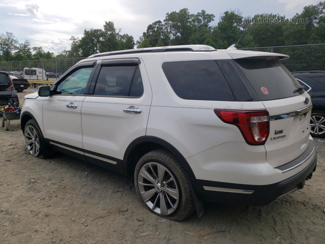 2018 Ford Explorer Limited White vin: 1FM5K8F85JGA40493